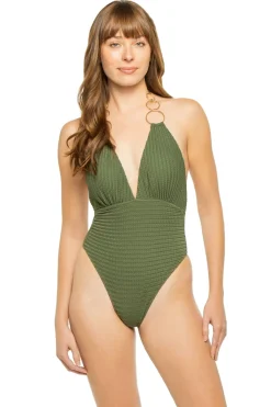 Despi High Leg|Halter-Halter One Piece Swimsuit