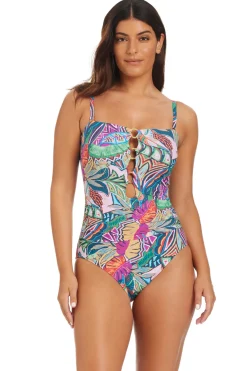 Beyond Control Plunge|One Pieces-Hammered Rings One Piece Swimsuit