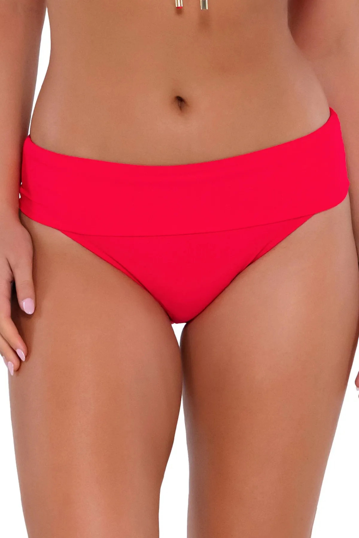 Sunsets High Waist|Bikinis-Hannah Banded High Waist Bikini Bottom