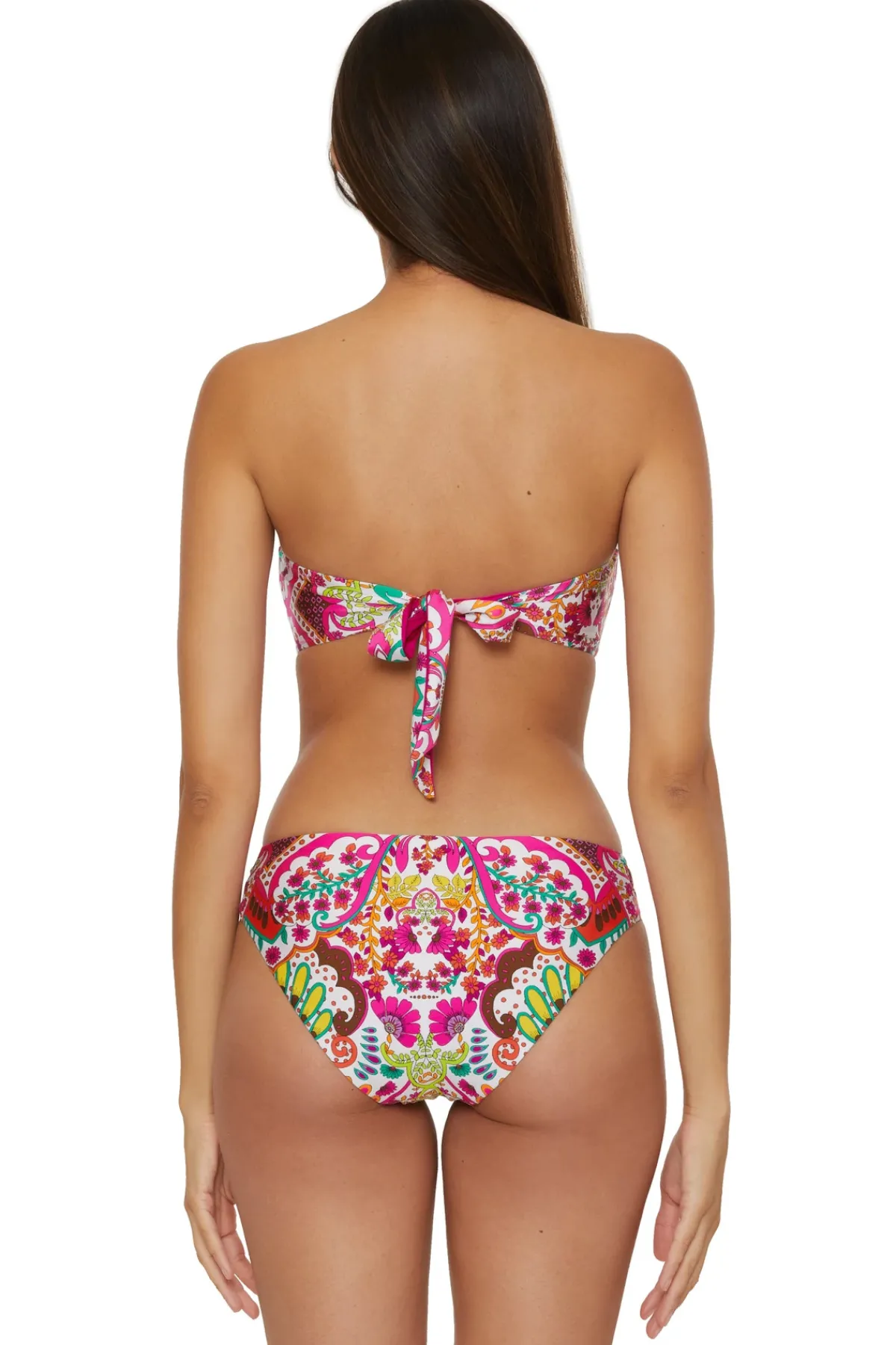 Trina Turk Halter|Bandeau-Hawaiian Garden Bandeau Bikini Top