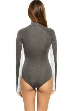 Watskin High Neck|Plunge-Hayley Colorblock Bodysuit