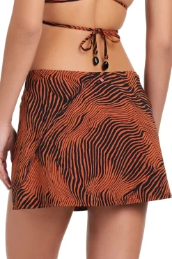 Red Carter Bottoms-High Contrast Cover Up Skirt