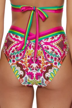 Trina Turk High Leg|High Waist-High Waist Banded Bikini Bottom