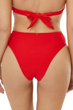 PQ Swim High Leg|High Waist-High Waist Fanned Bikini Bottom