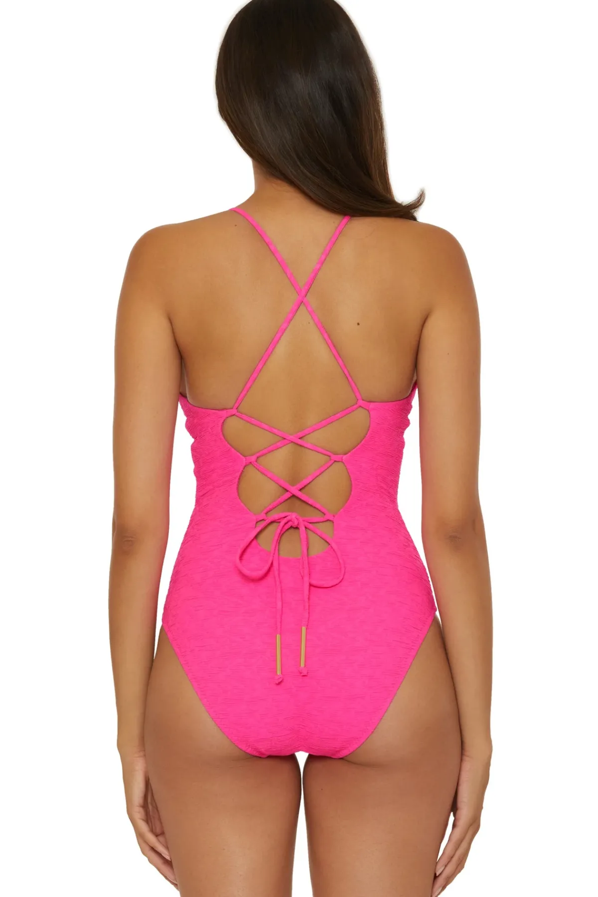 Trina Turk Plunge|One Pieces-Indio Plunge One Piece Swimsuit