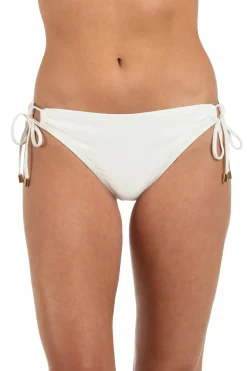 La Blanca Tie Side|Hipster-Island Goddess Loop Tie Side Hipster Bikini Bottom