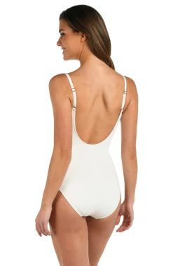 La Blanca Plunge|One Pieces-Island Goddess One Piece Swimsuit