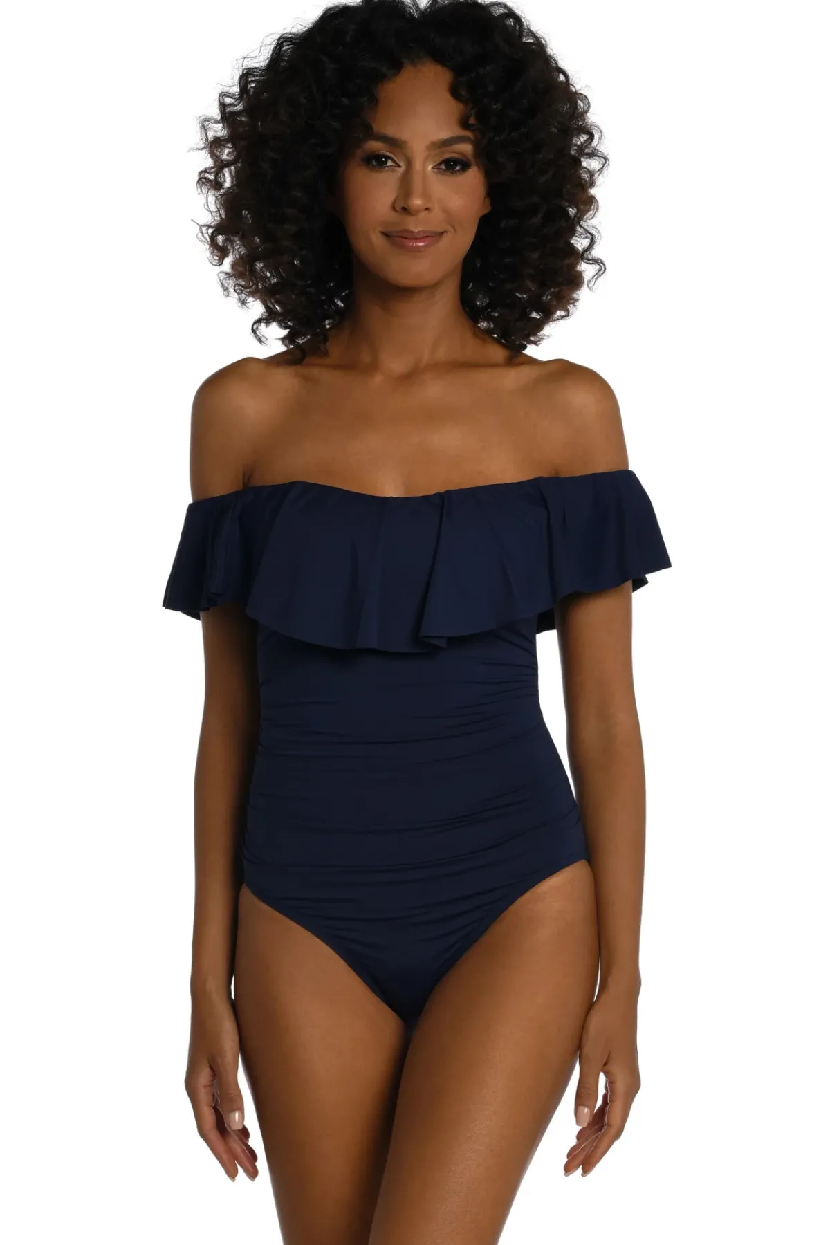 La Blanca Bandeau|One Pieces-Island Goddess Ruffle One Piece