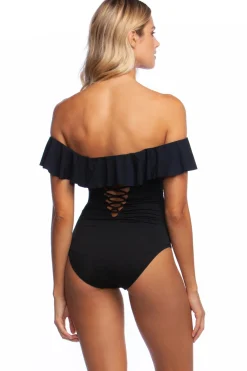 La Blanca Bandeau|One Pieces-Island Goddess Ruffle One Piece