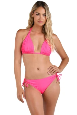 La Blanca Triangle|Halter-Island Goddess Sliding Halter Bikini Top