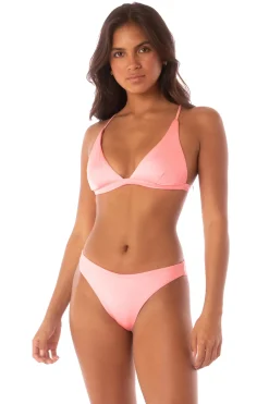 Maaji Triangle|Bikinis-Ivy Longline Reversible Triangle Bikini Top