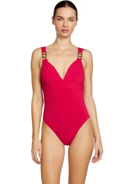 Robin Piccone One Pieces-Jane V-Neck One Piece Swimsuit