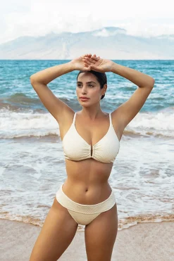 MaxSwim Bralette|Bikinis-Jules Textured Bralette Bikini Top