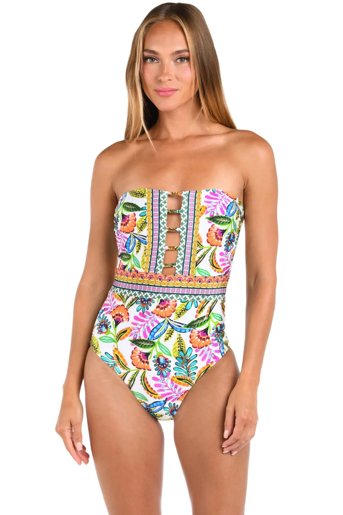 Sunshine 79 Bandeau|One Pieces-Jungle Jive Bandeau One Piece Swimsuit