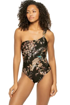 L'Agence Asymmetrical|One Pieces-Karmin Asymmetrical One Piece Swimsuit