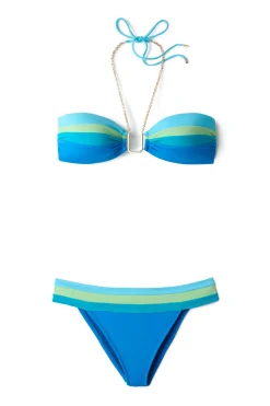 Robin Piccone Halter|Bikinis-Keely Halter Bandeau Bikini Top