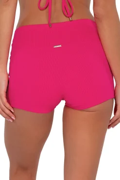 Sunsets Swim Short|High Waist-Kinsley Swim Short