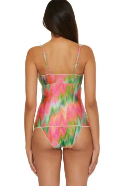 Becca by Rebecca Virtue Tank|Tankinis-Kylam Lace-Up Tankini Top
