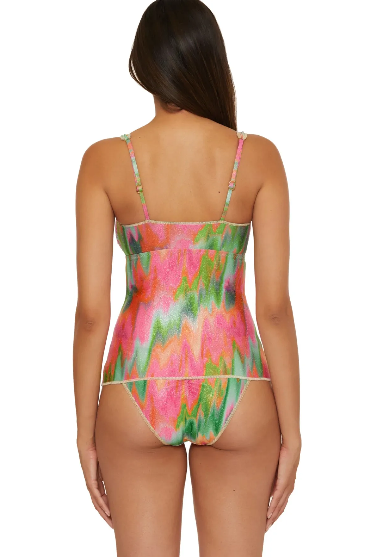 Becca by Rebecca Virtue Tank|Tankinis-Kylam Lace-Up Tankini Top