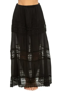 Elan Bottoms-Lace Maxi Skirt
