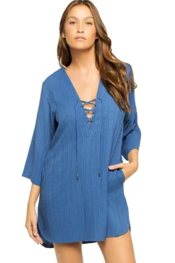 J. Valdi Shirt Dresses|Tunics-Lace-Up Tunic