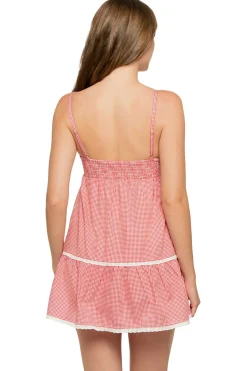 Frankies Bikinis Sundresses-Ladybug Gingham Mini Dress