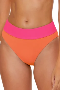 Becca by Rebecca Virtue High Leg|High Waist-Lily Reversible High Waist Bikini Bottom