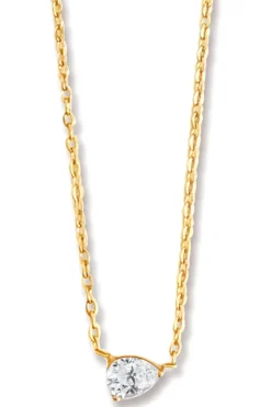 Ellie Vail Jewelry-Lola Solitaire Sideways Pear Necklace
