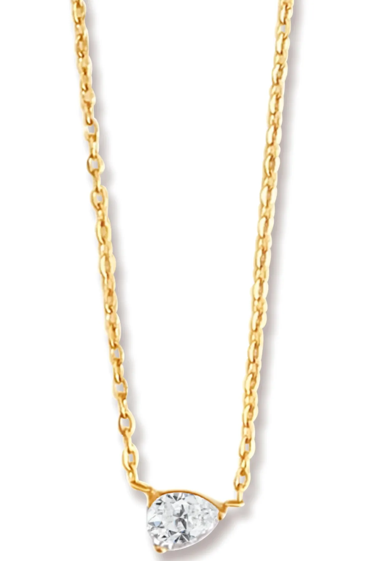 Ellie Vail Jewelry-Lola Solitaire Sideways Pear Necklace