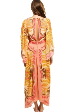Farm Rio Sundresses-Long Sleeve Maxi Dress