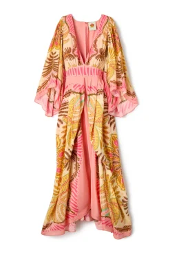 Farm Rio Sundresses-Long Sleeve Maxi Dress