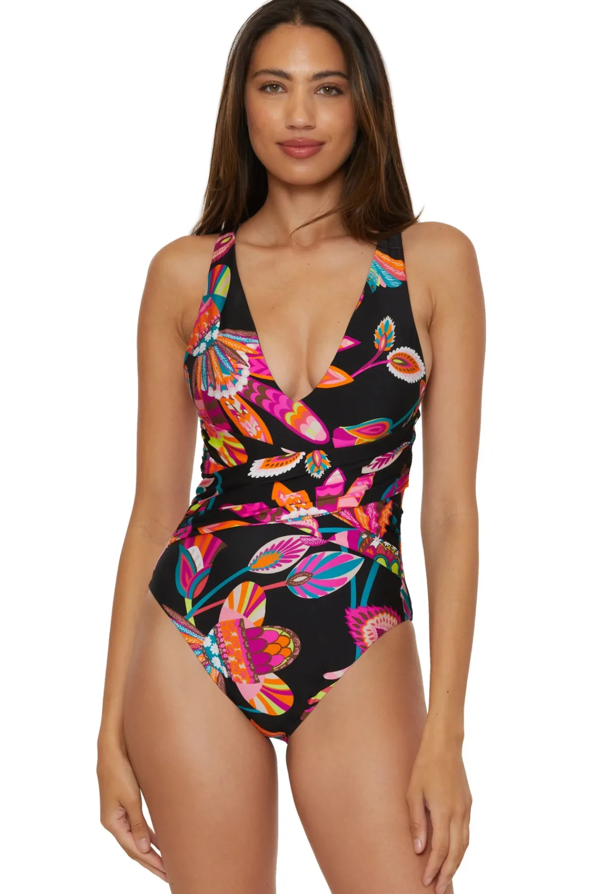 Trina Turk Plunge|One Pieces-Luminary One Piece Swimsuit