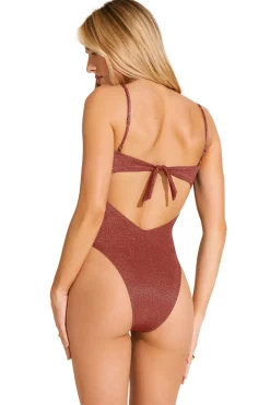 Vitamin A High Leg|Bandeau-Mabel Bandeau One Piece Swimsuit