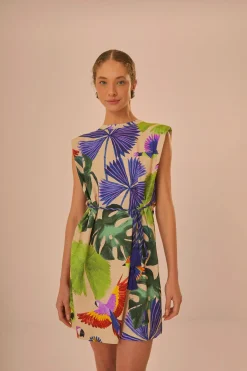 Farm Rio Sundresses-Macaw Jungle T-Shirt Dress