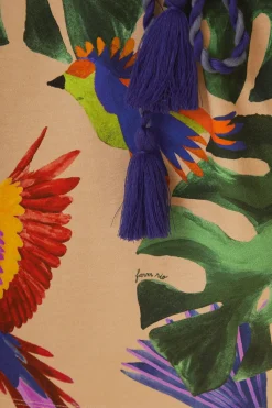 Farm Rio Sundresses-Macaw Jungle T-Shirt Dress