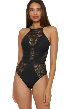 Becca by Rebecca Virtue High Neck|One Pieces-Makayla High Neck One Piece Swimsuit