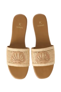 Kaanas Footwear-Meera Fishnet Slides
