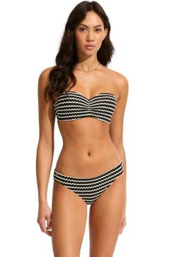 Seafolly Bandeau|Bikinis-Mesh Effect Bandeau Bikini Top