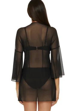 Becca by Rebecca Virtue Kimonos / Robes-Mesh Tie Front Kimono