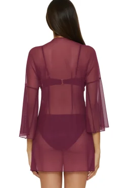 Becca by Rebecca Virtue Kimonos / Robes-Mesh Tie Front Kimono