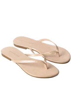 Summerful Footwear-Metallic Thong Flip Flops