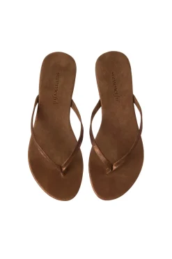 Summerful Footwear-Metallic Thong Flip Flops