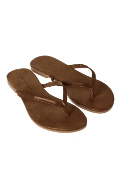 Summerful Footwear-Metallic Thong Flip Flops