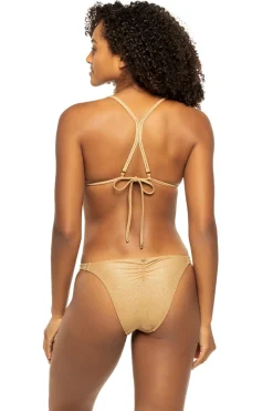 PQ Swim Triangle|Bikinis-Metallic Triangle Bikini Top
