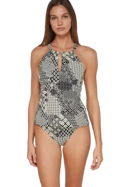 Sunsets High Neck|Tank-Mia High Neck X-Back Tankini Top