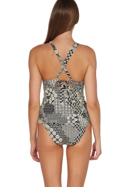 Sunsets High Neck|Tank-Mia High Neck X-Back Tankini Top