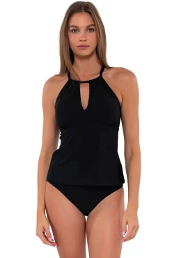 Sunsets High Neck|Tank-Mia High Neck X-Back Tankini Top
