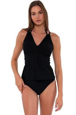 Sunsets High Neck|Tank-Mia High Neck X-Back Tankini Top