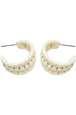 Frill Jewelry-Mini Raffia Hoop Earrings