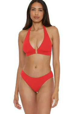 Becca by Rebecca Virtue Halter|Bikinis-Mira Banded Halter Bikini Top